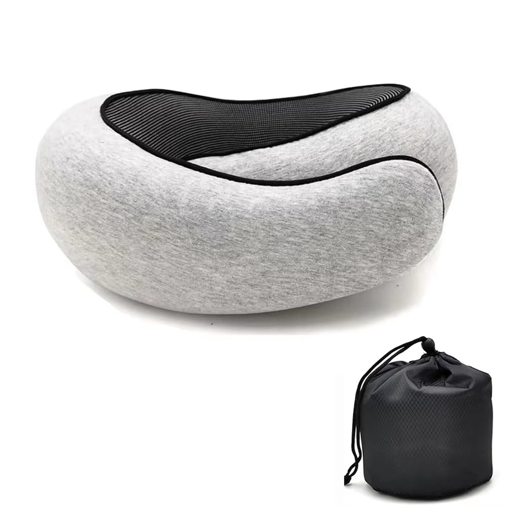 Experience Ultimate Comfort with Our Adjustable Memory Foam U-Shaped Travel Neck Pillow - Perfect for On-the-Go Relaxation!