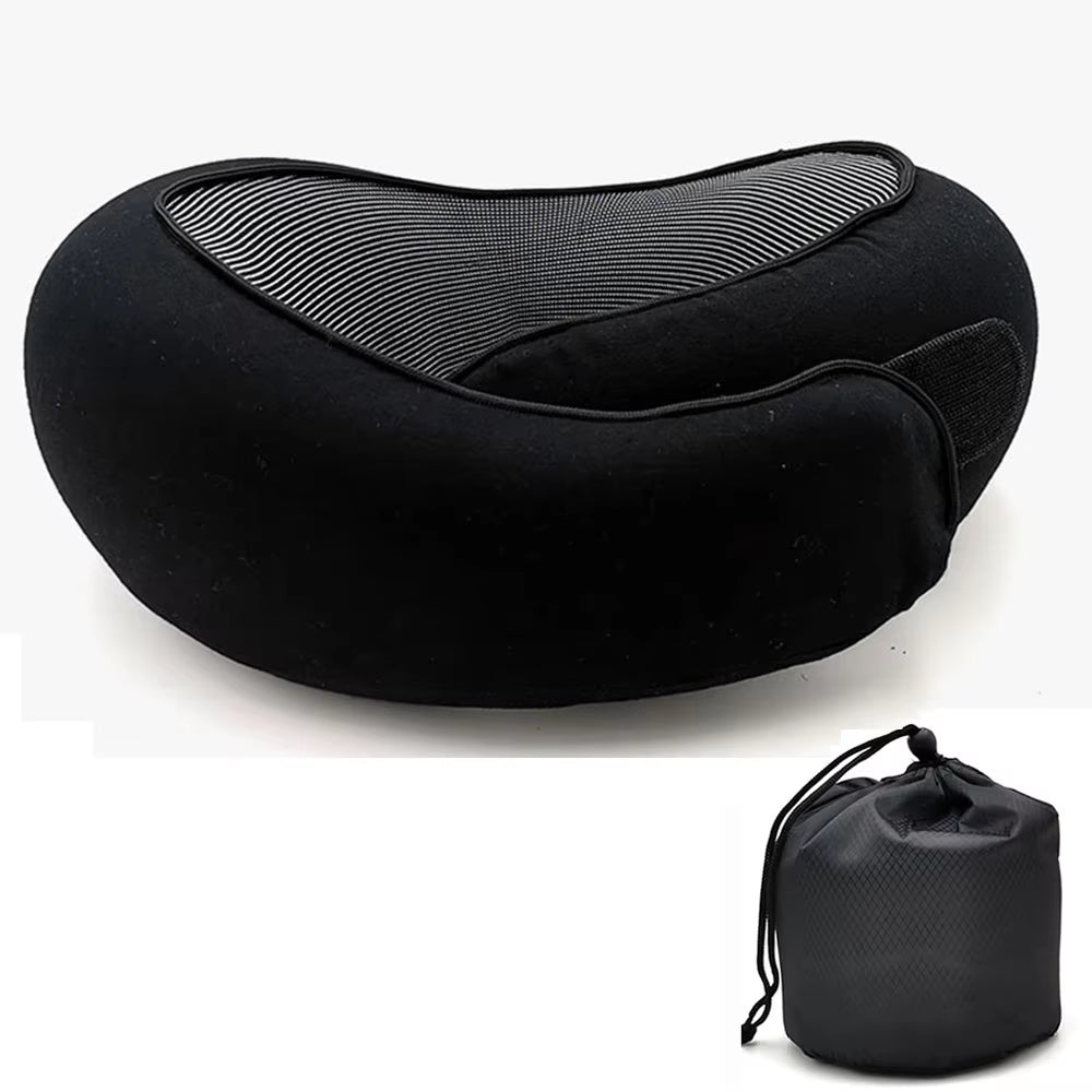 Experience Ultimate Comfort with Our Adjustable Memory Foam U-Shaped Travel Neck Pillow - Perfect for On-the-Go Relaxation!